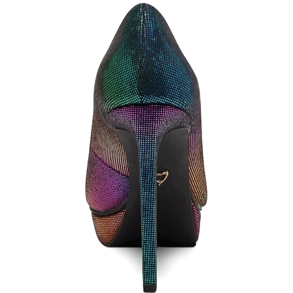 New w/Box Thalia Sodi Joey Pointy-Toe Rainbow Bling Platform Stilettos Size 6 - Picture 3 of 4